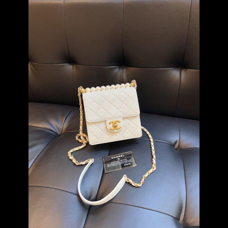 Chanel pearl mini square-20