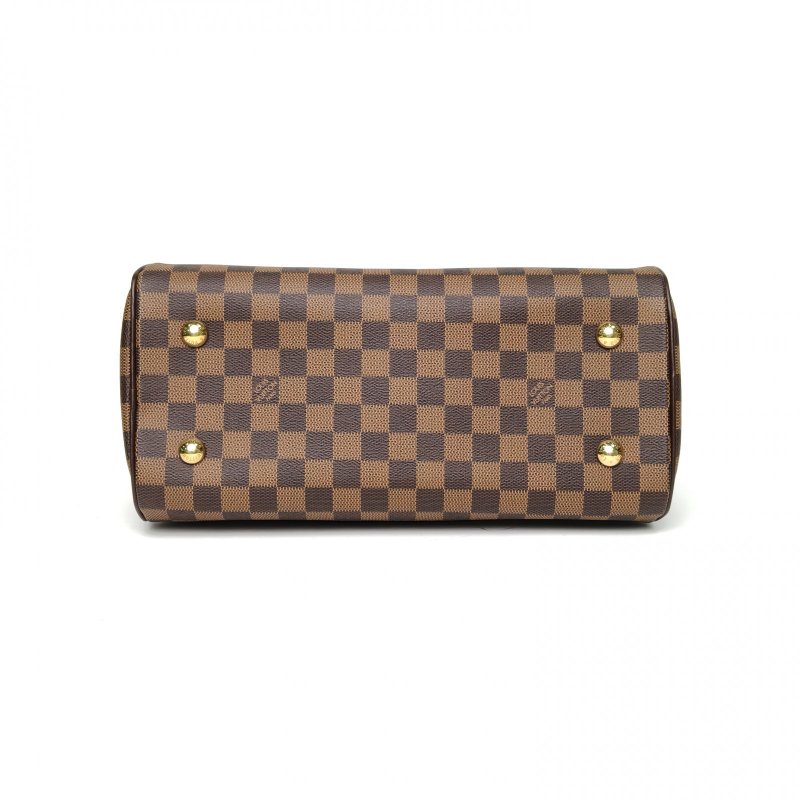 LOUIS VUITTON 棕色棋盤格2007中古Duomo保齡球包元寶包肩背包-4