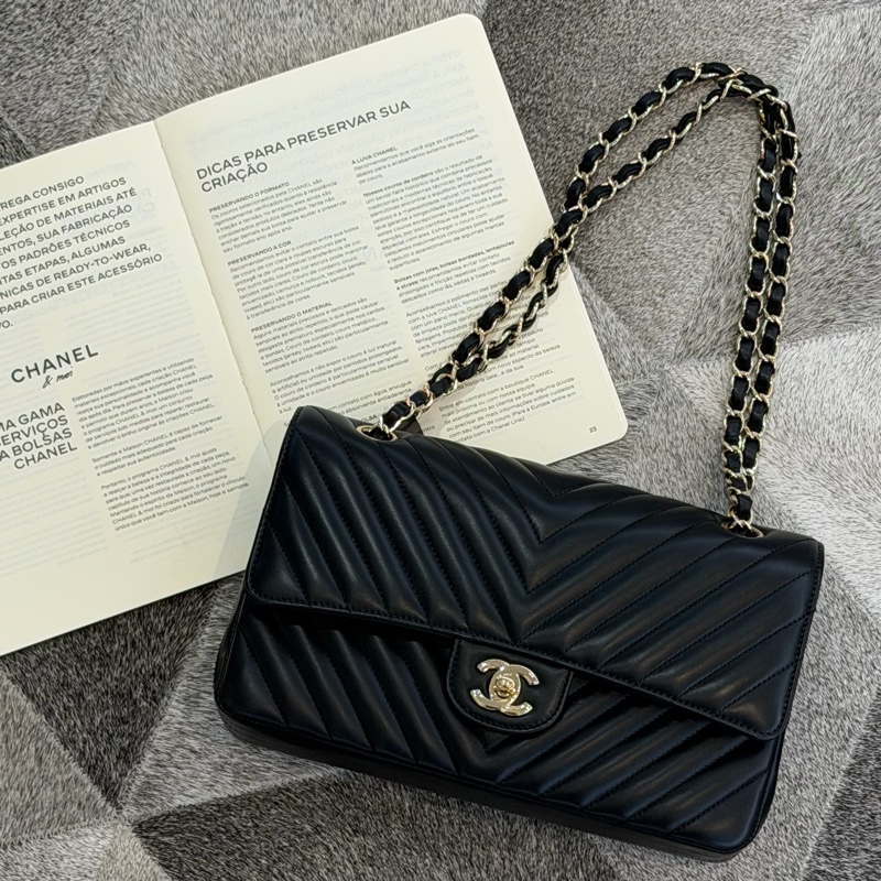 CHANEL黑淡金山型紋COCO25/23-2