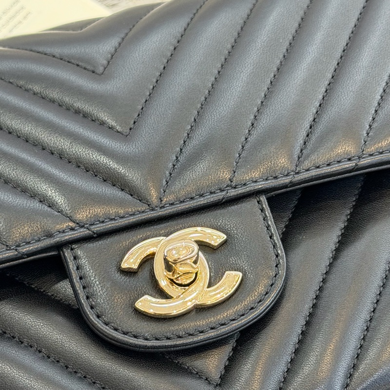 CHANEL黑淡金山型紋COCO25/23-6