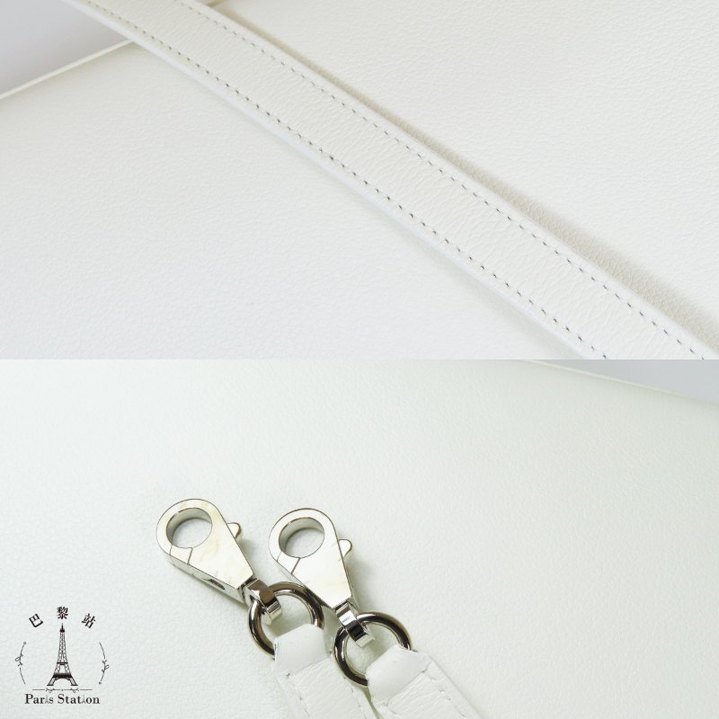 【巴黎站二手名牌專賣店】＊現貨＊HERMES 愛馬仕 真品＊U刻奶昔白銀扣KELLY28 手提包 肩背包-7