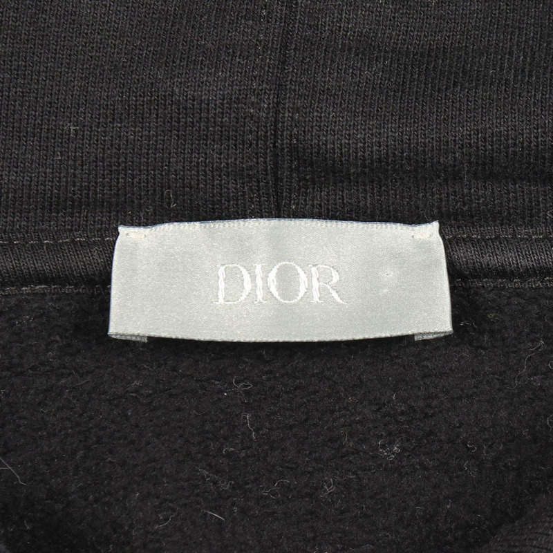 Christian Dior Archive 貼片連帽衫，拉絨內襯，純棉材質，黑色，二手，XL 碼-2