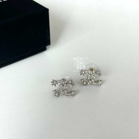 全新✨ Chanel 香奈兒 雙C滿鑽耳環