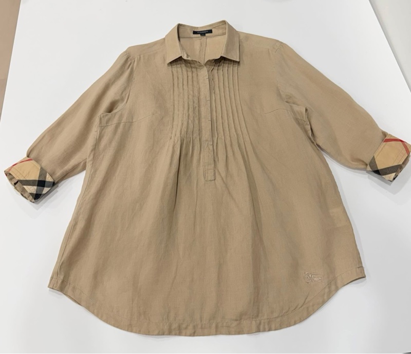 BURBERRY 倫敦 卡其反褶格紋長版戰馬上衣-7