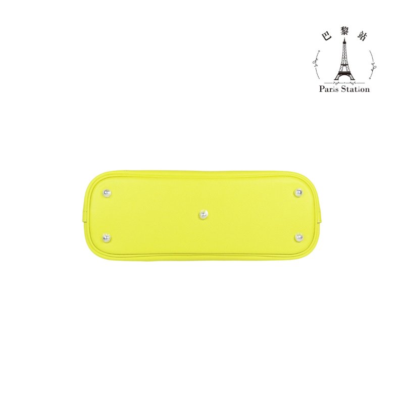 【巴黎站二手名牌專賣店】＊現貨＊HERMES 愛馬仕 真品＊U刻BOLIDE 25黃粉拼色皮革柏莉包 手提肩背斜背包-2