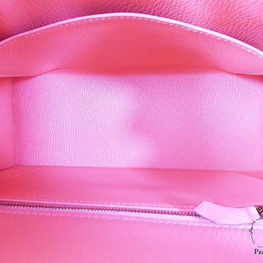 【巴黎站二手名牌專賣店】＊現貨＊HERMES 愛馬仕 真品＊Y刻唇膏粉銀釦外縫KELLY25 手提包 肩背包-3