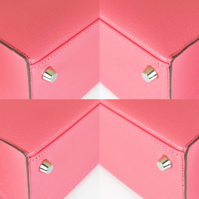 【巴黎站二手名牌專賣店】＊現貨＊HERMES 愛馬仕 真品＊Y刻唇膏粉銀釦外縫KELLY25 手提包 肩背包-5