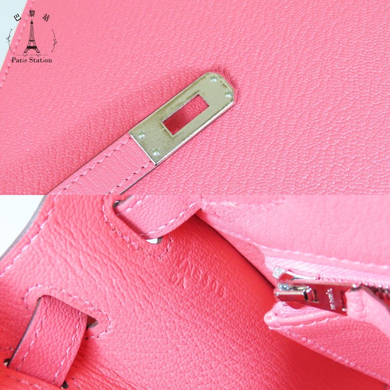 【巴黎站二手名牌專賣店】＊現貨＊HERMES 愛馬仕 真品＊Y刻唇膏粉銀釦外縫KELLY25 手提包 肩背包-6