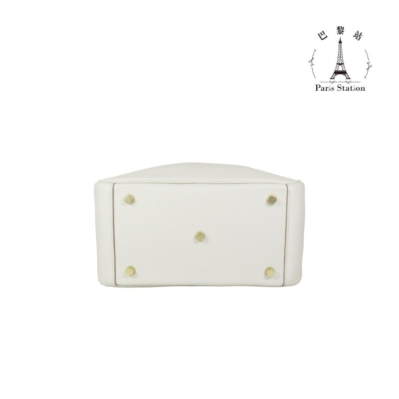 【巴黎站二手名牌專賣店】＊現貨＊HERMES 愛馬仕 真品＊B刻8L冰川白皮革金釦LINDY 26手提肩背包-2