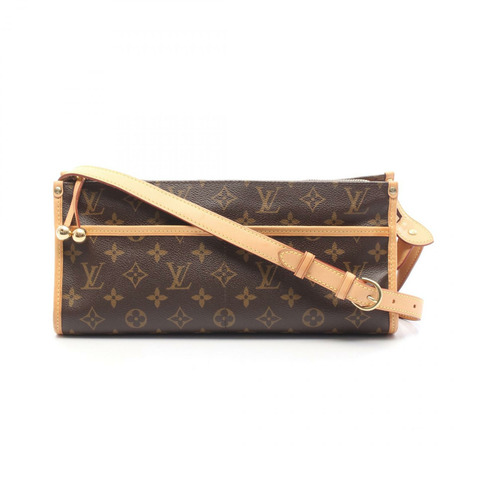 棕色 原花 帆布 Popincourt Long 肩背包【LOUIS VUITTON LV 路易威登】 M40008