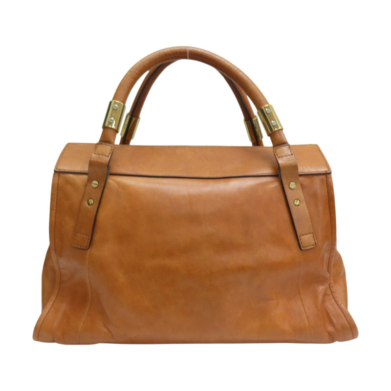 棕色 牛皮 Victoria 手提包【Chloe 克羅伊】-1