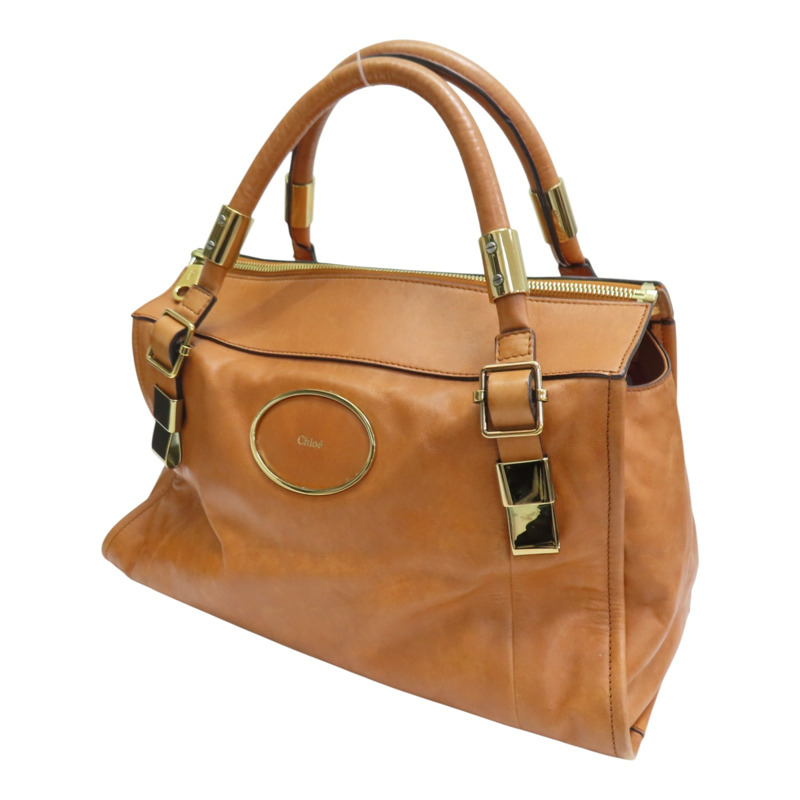棕色 牛皮 Victoria 手提包【Chloe 克羅伊】-2