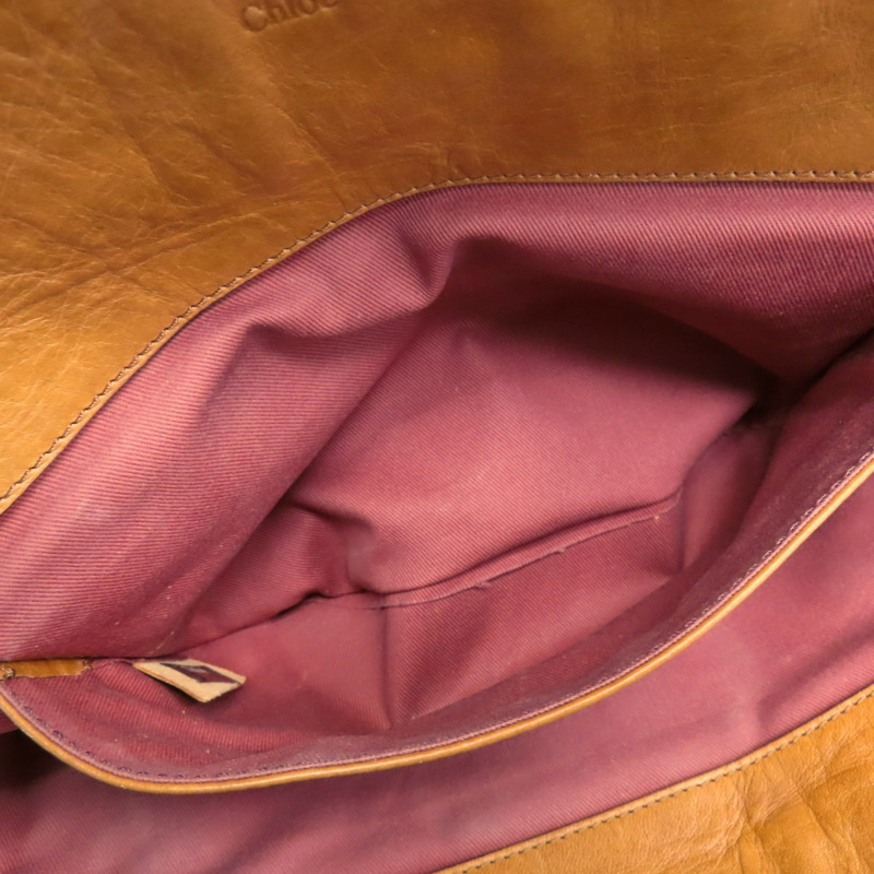 棕色 牛皮 Victoria 手提包【Chloe 克羅伊】-4