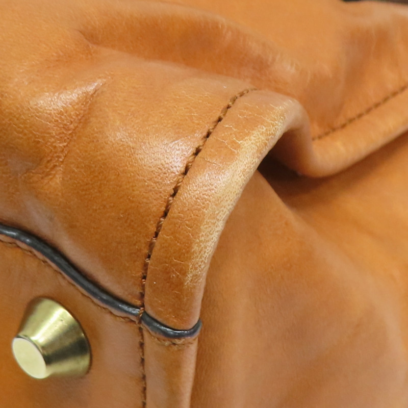 棕色 牛皮 Victoria 手提包【Chloe 克羅伊】-13