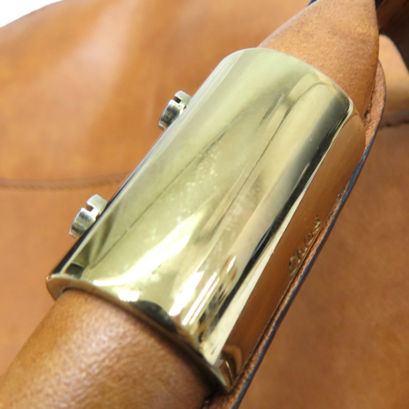 棕色 牛皮 Victoria 手提包【Chloe 克羅伊】-17