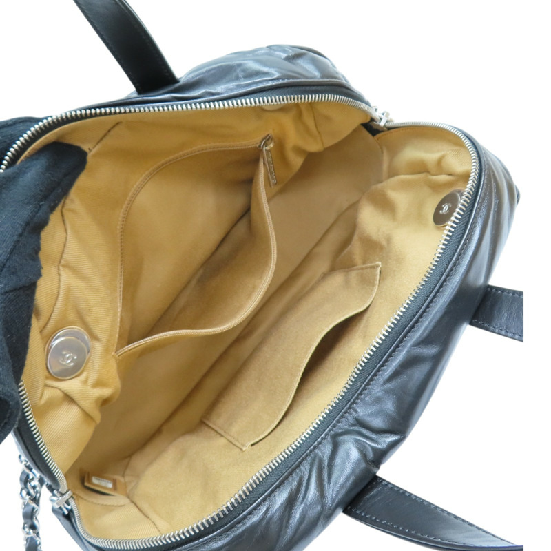 黑色 菱格紋 羊皮 Express Bowling 兩用包【CHANEL 香奈兒】-4