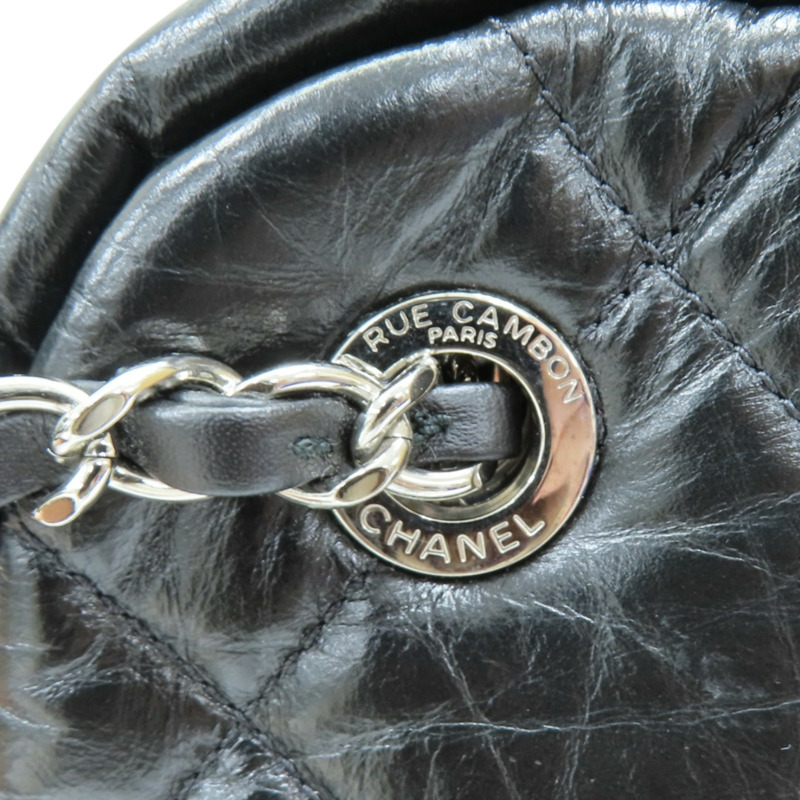 黑色 菱格紋 羊皮 Express Bowling 兩用包【CHANEL 香奈兒】-15