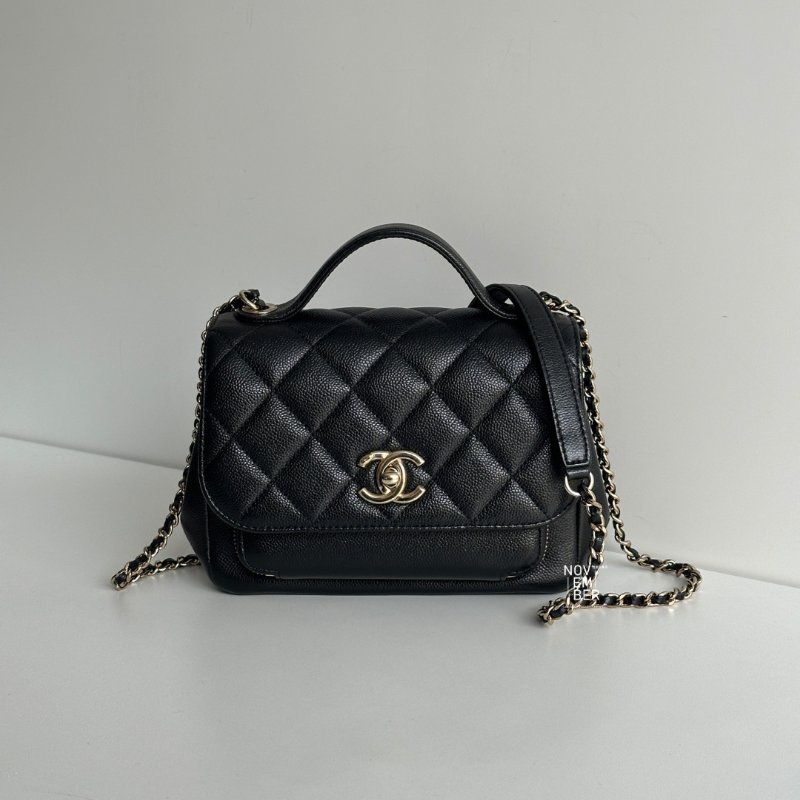 99新🆕 Chanel 香奈兒 Business Affinity 郵差包 小號 黑色金釦-0