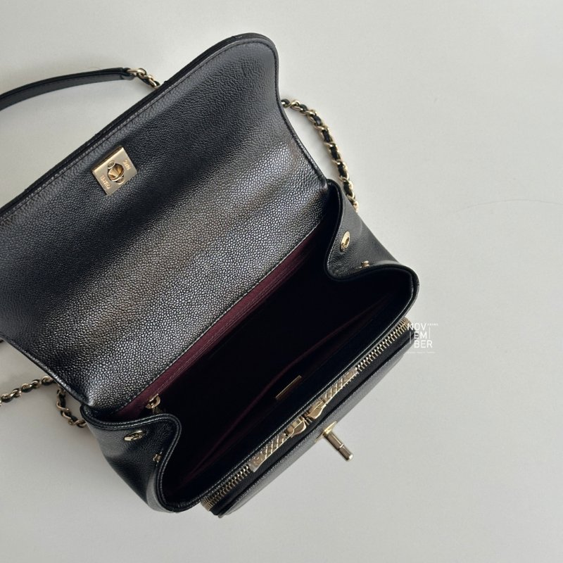 99新🆕 Chanel 香奈兒 Business Affinity 郵差包 小號 黑色金釦-1