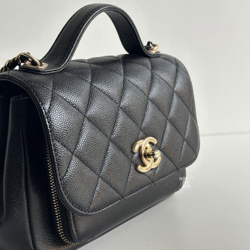 99新🆕 Chanel 香奈兒 Business Affinity 郵差包 小號 黑色金釦-3