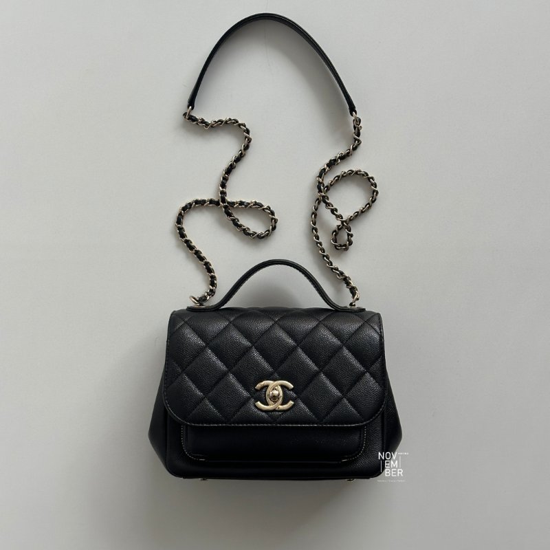 99新🆕 Chanel 香奈兒 Business Affinity 郵差包 小號 黑色金釦-5