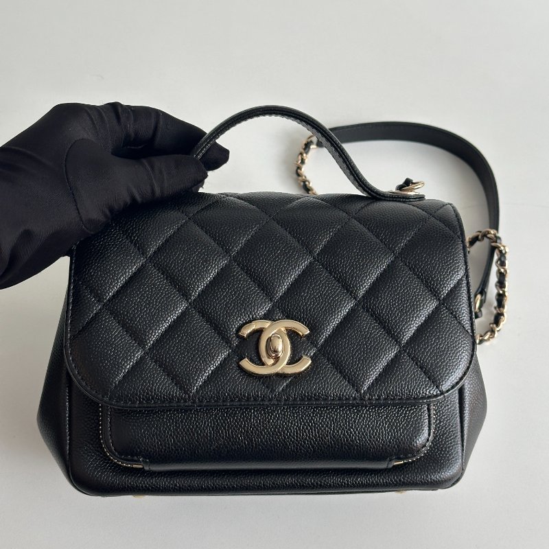99新🆕 Chanel 香奈兒 Business Affinity 郵差包 小號 黑色金釦-7