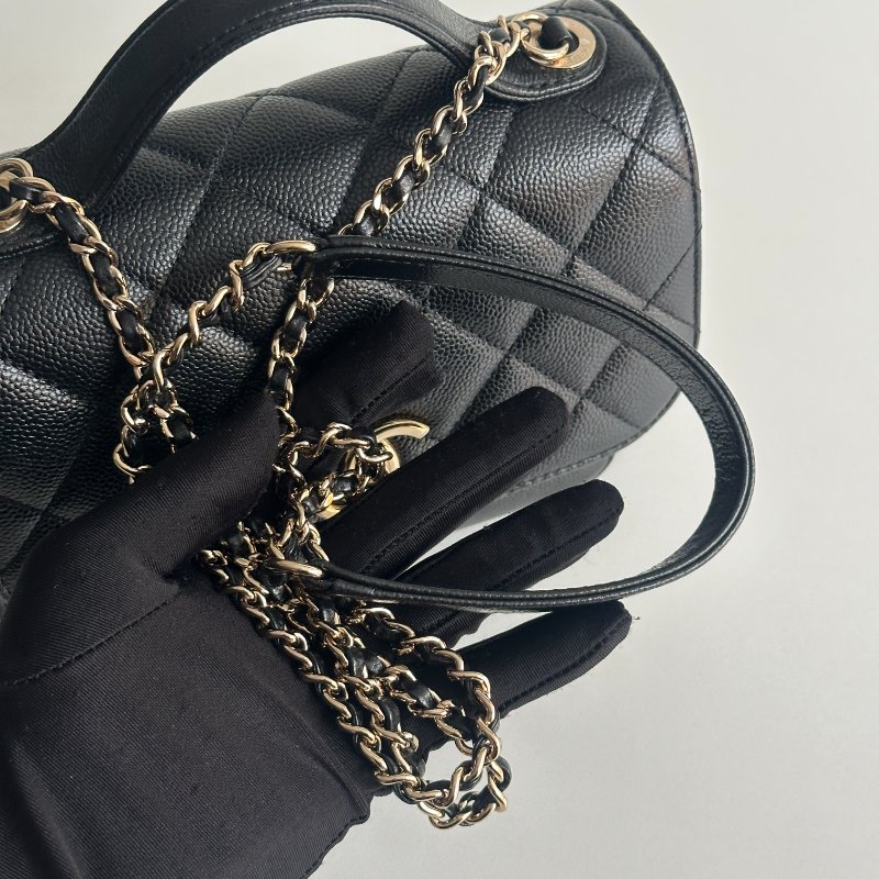 99新🆕 Chanel 香奈兒 Business Affinity 郵差包 小號 黑色金釦-14