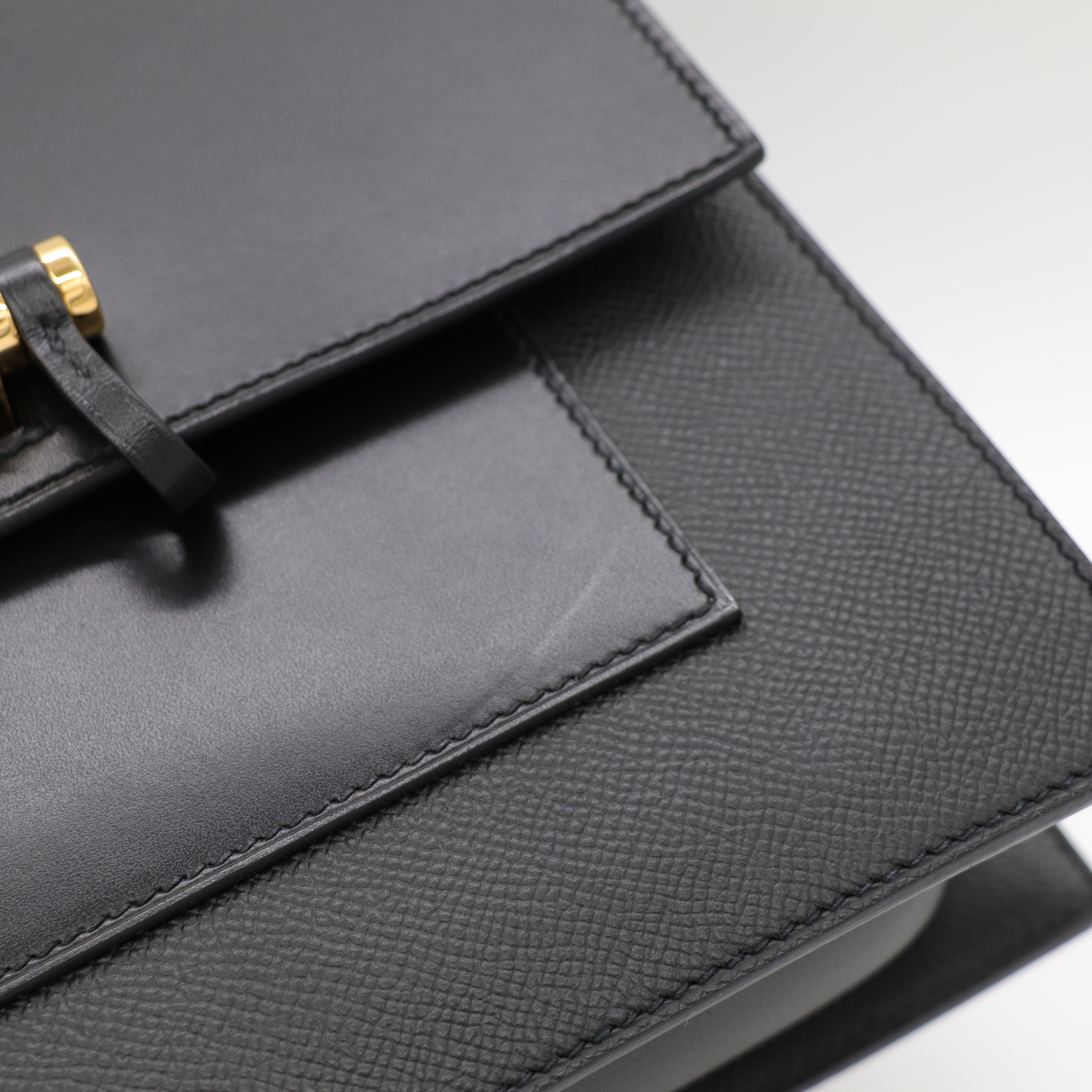 Hermès 愛馬仕 Sacabar  25 Box 牛皮 Epsom 牛皮  黑色 金釦 插銷包 肩背包-8