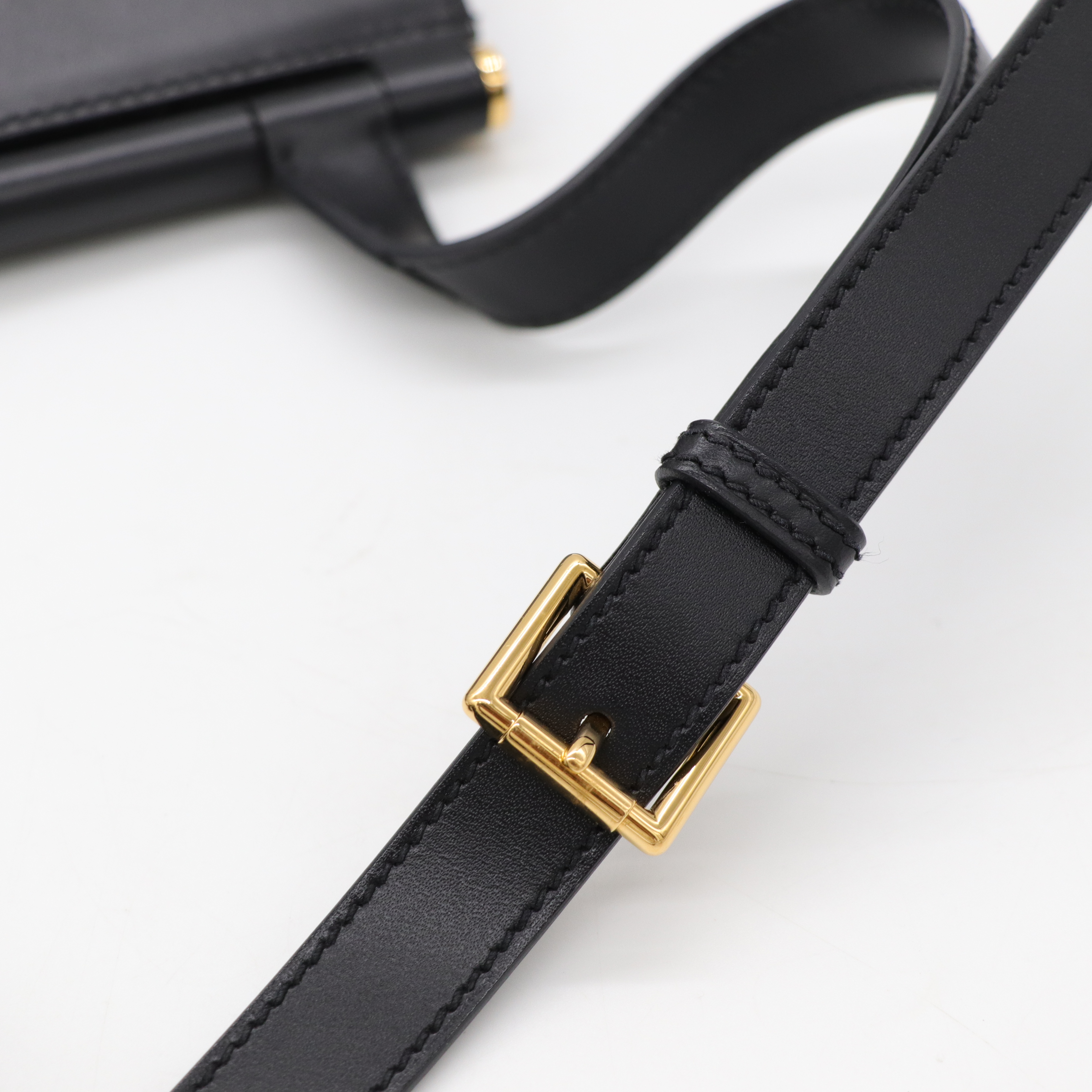 Hermès 愛馬仕 Sacabar  25 Box 牛皮 Epsom 牛皮  黑色 金釦 插銷包 肩背包-14