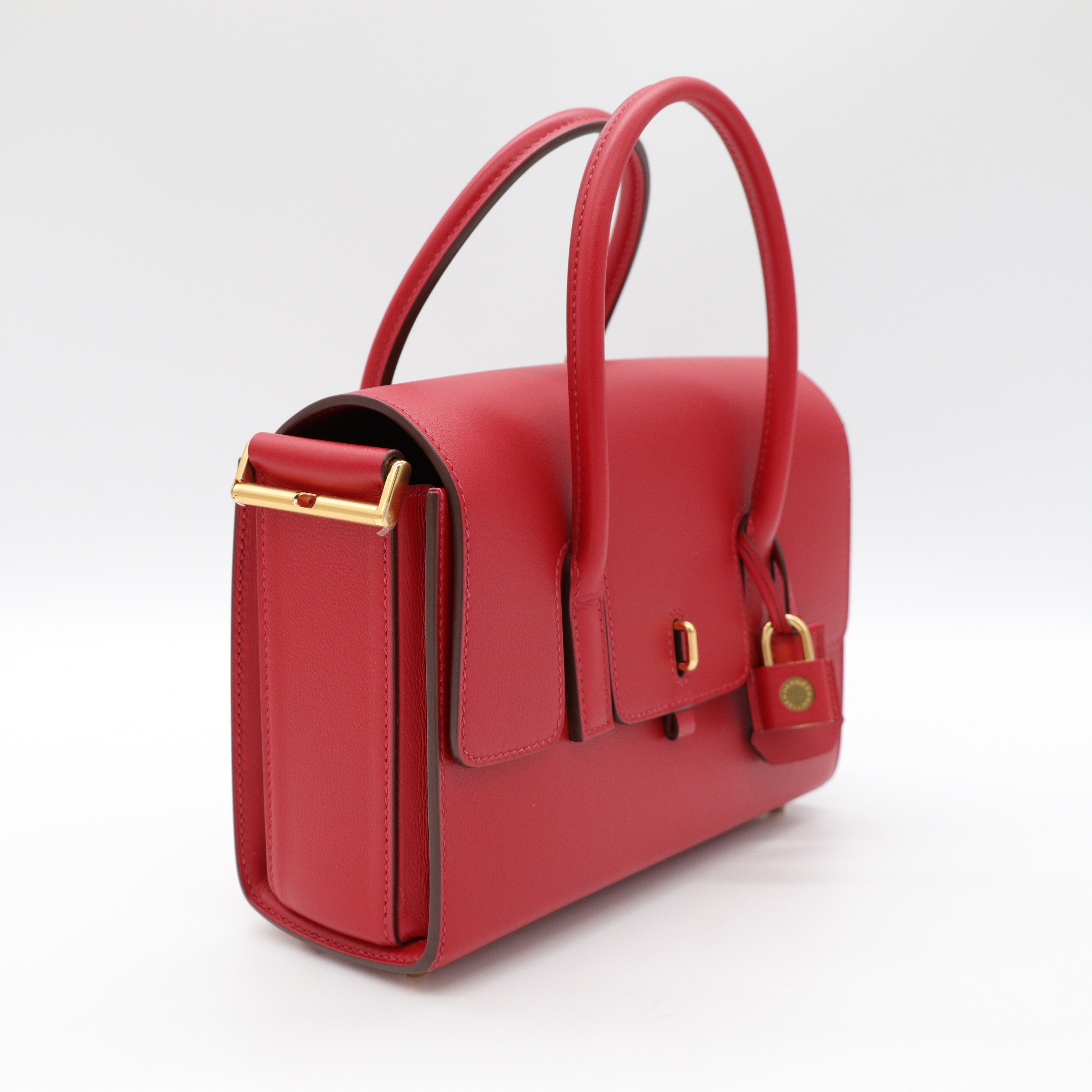 Hermès 愛馬仕 New Drag 蘋果紅 Swift 牛皮 手提包 醫生包 U 刻-2