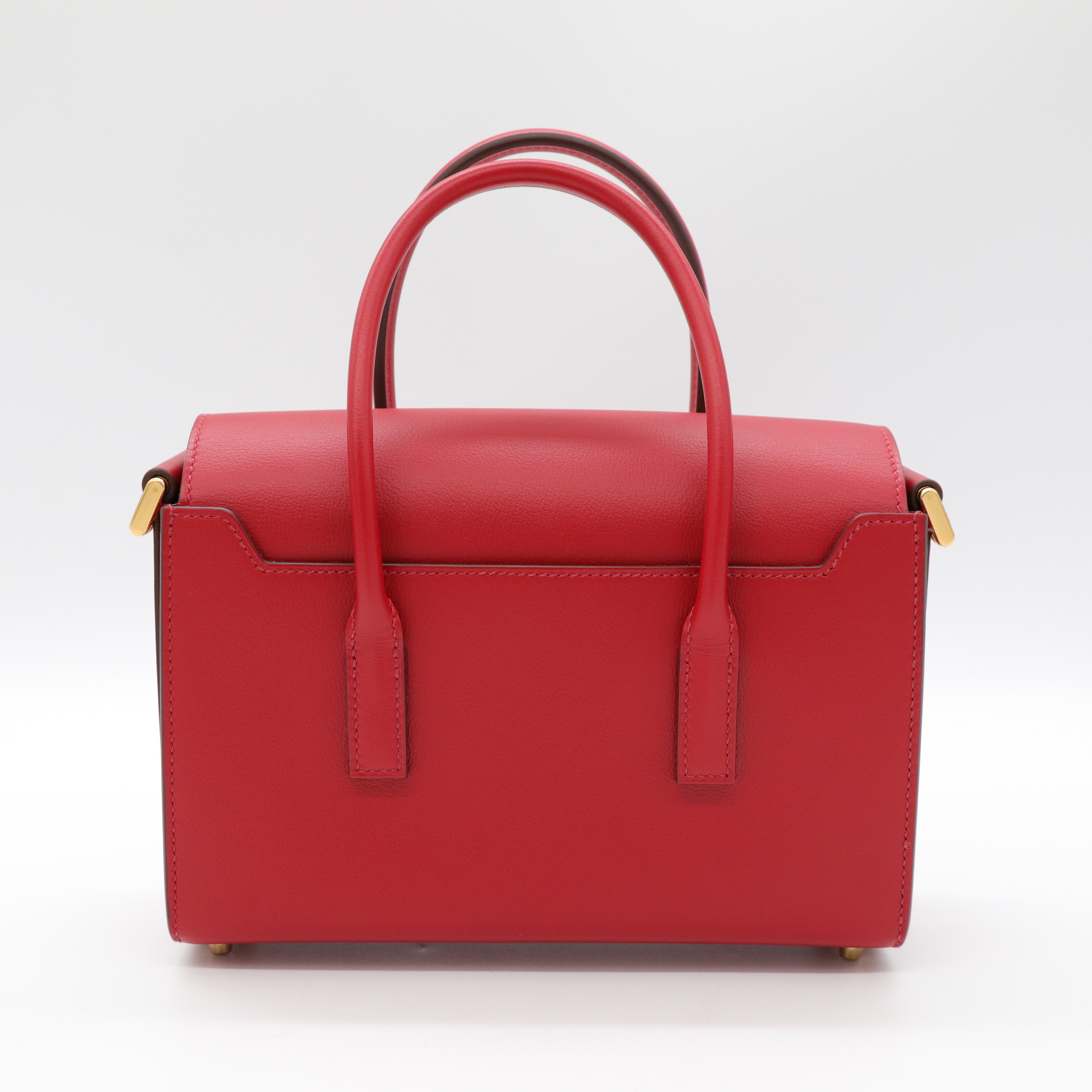 Hermès 愛馬仕 New Drag 蘋果紅 Swift 牛皮 手提包 醫生包 U 刻-4