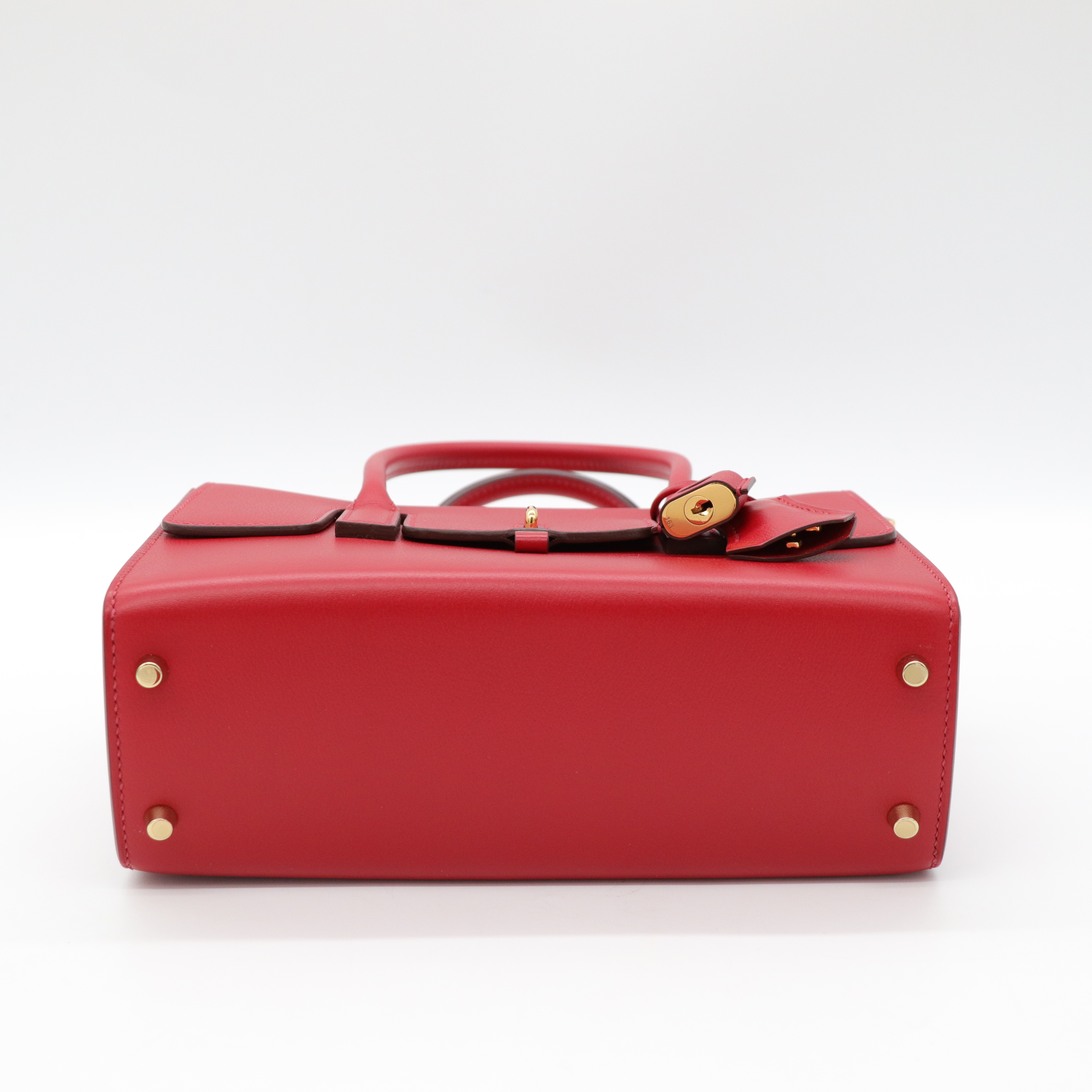 Hermès 愛馬仕 New Drag 蘋果紅 Swift 牛皮 手提包 醫生包 U 刻-5