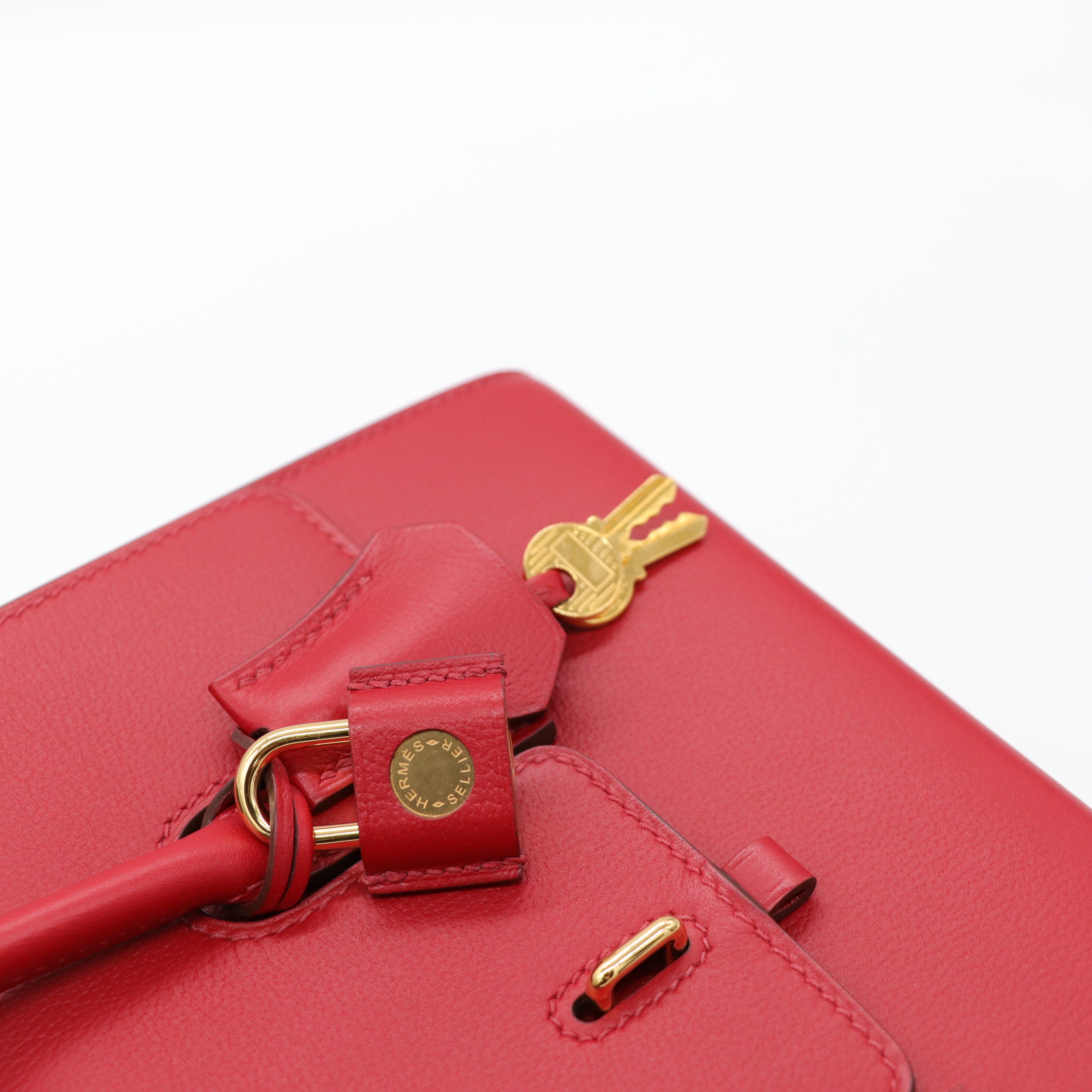 Hermès 愛馬仕 New Drag 蘋果紅 Swift 牛皮 手提包 醫生包 U 刻-7