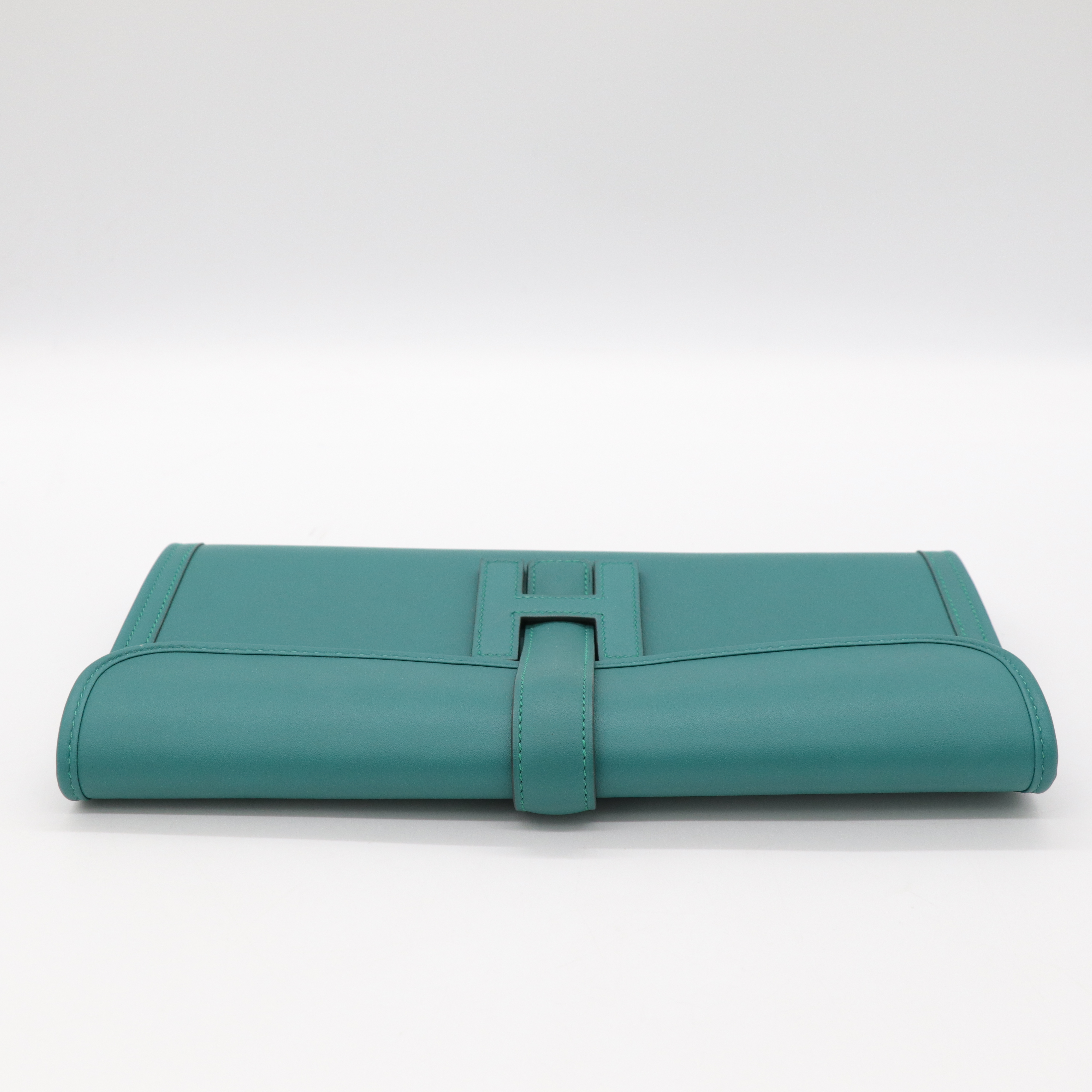 Hermès 愛馬仕 Jige Elan 29 Swift 絲絨綠 手拿包 A 刻-3