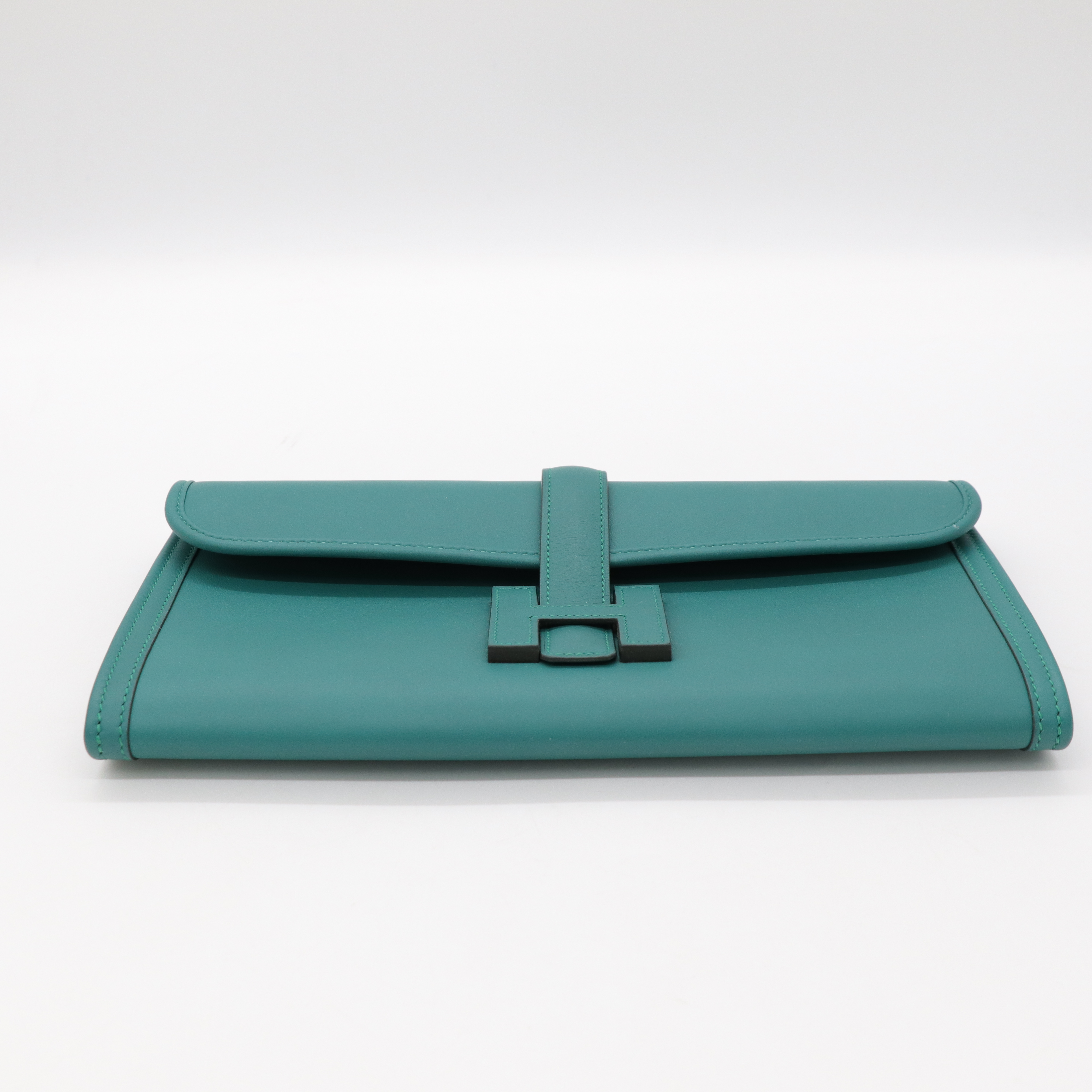 Hermès 愛馬仕 Jige Elan 29 Swift 絲絨綠 手拿包 A 刻-4