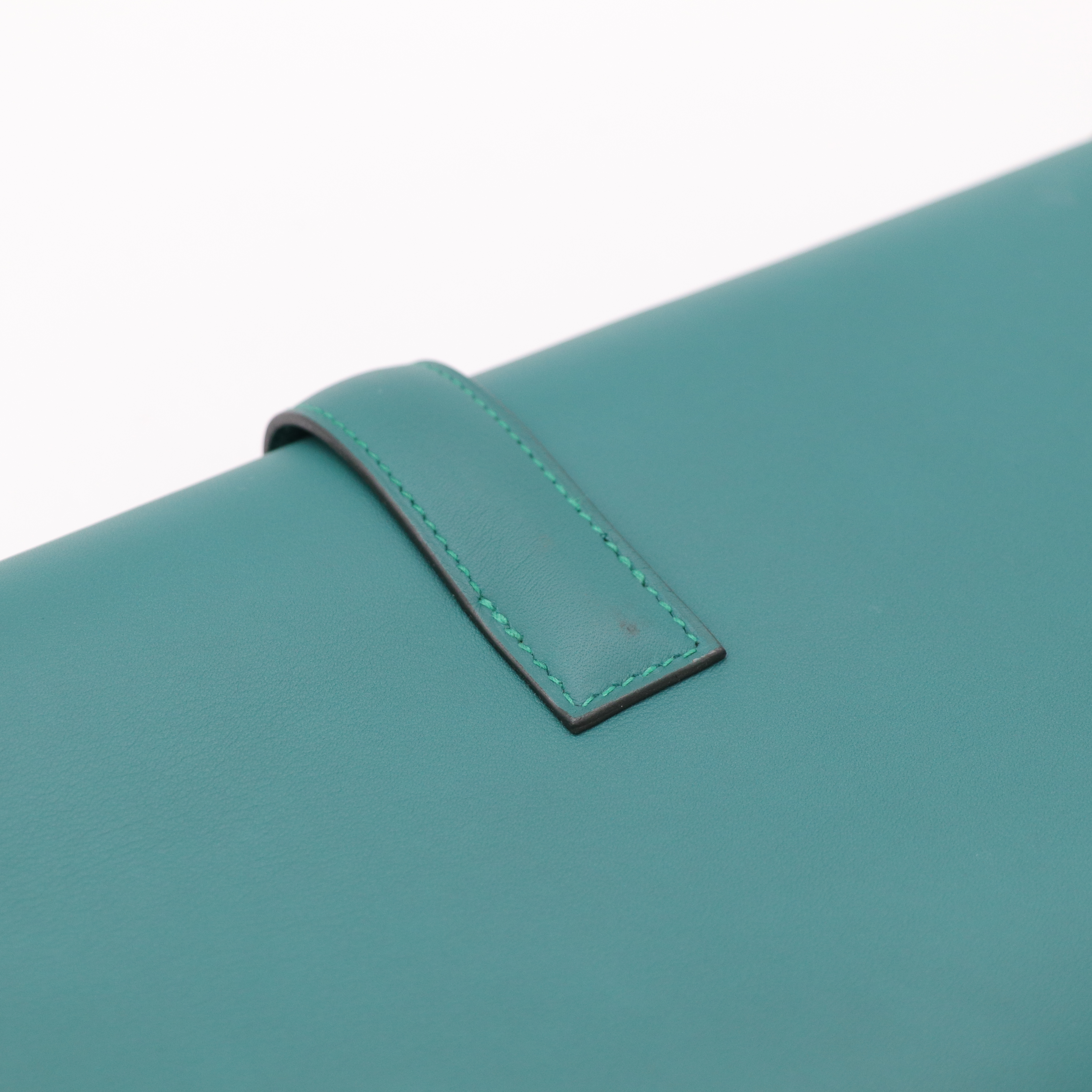 Hermès 愛馬仕 Jige Elan 29 Swift 絲絨綠 手拿包 A 刻-7