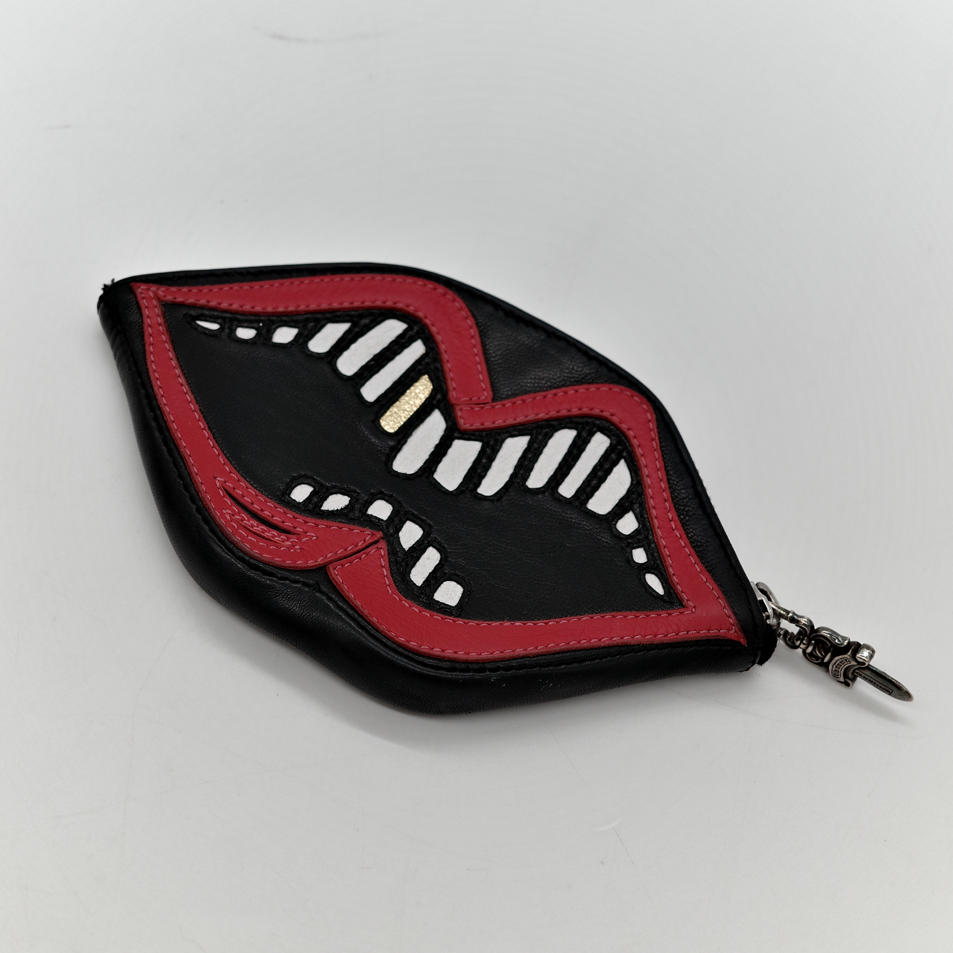 Chrome Hearts 克羅心 x Matty Boy Chomper 黑色 羊皮 拉鍊 零錢包-6