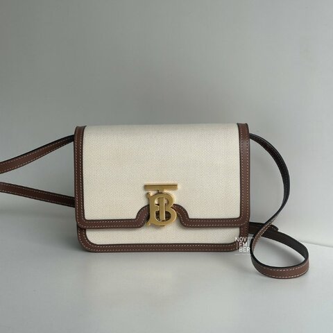 98新🆕 Burberry 百柏麗 TB 帆布鎖釦包