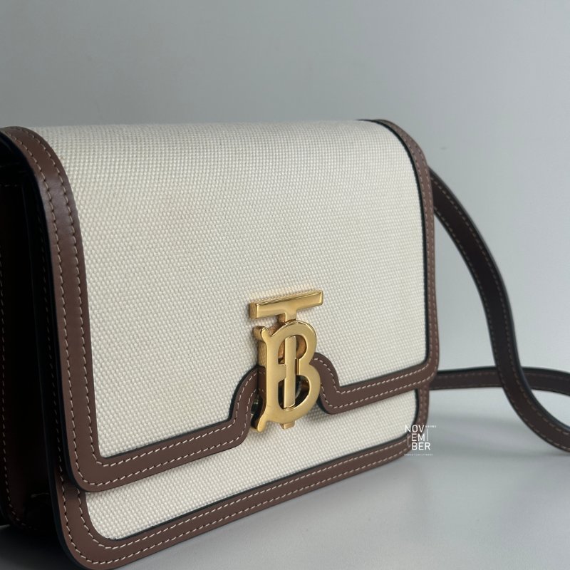 98新🆕 Burberry 百柏麗 TB 帆布鎖釦包-4