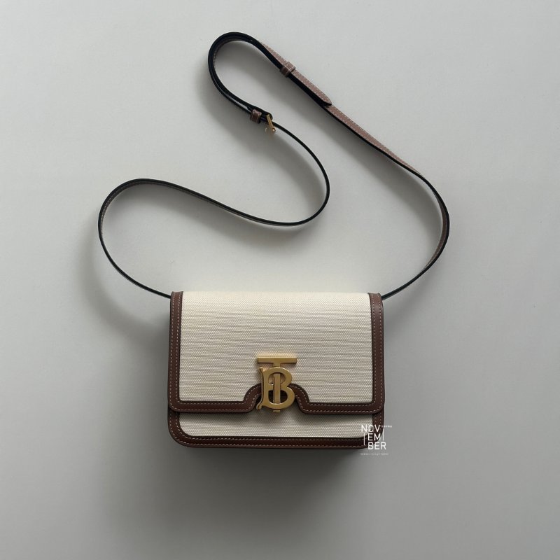 98新🆕 Burberry 百柏麗 TB 帆布鎖釦包-5
