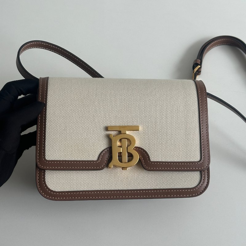 98新🆕 Burberry 百柏麗 TB 帆布鎖釦包-7