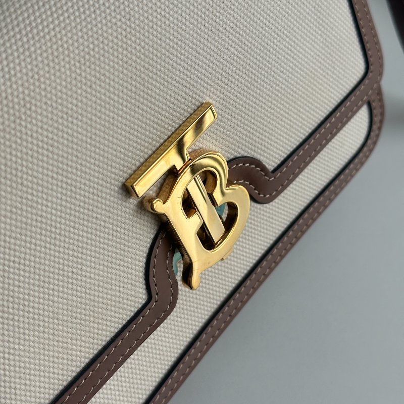 98新🆕 Burberry 百柏麗 TB 帆布鎖釦包-8