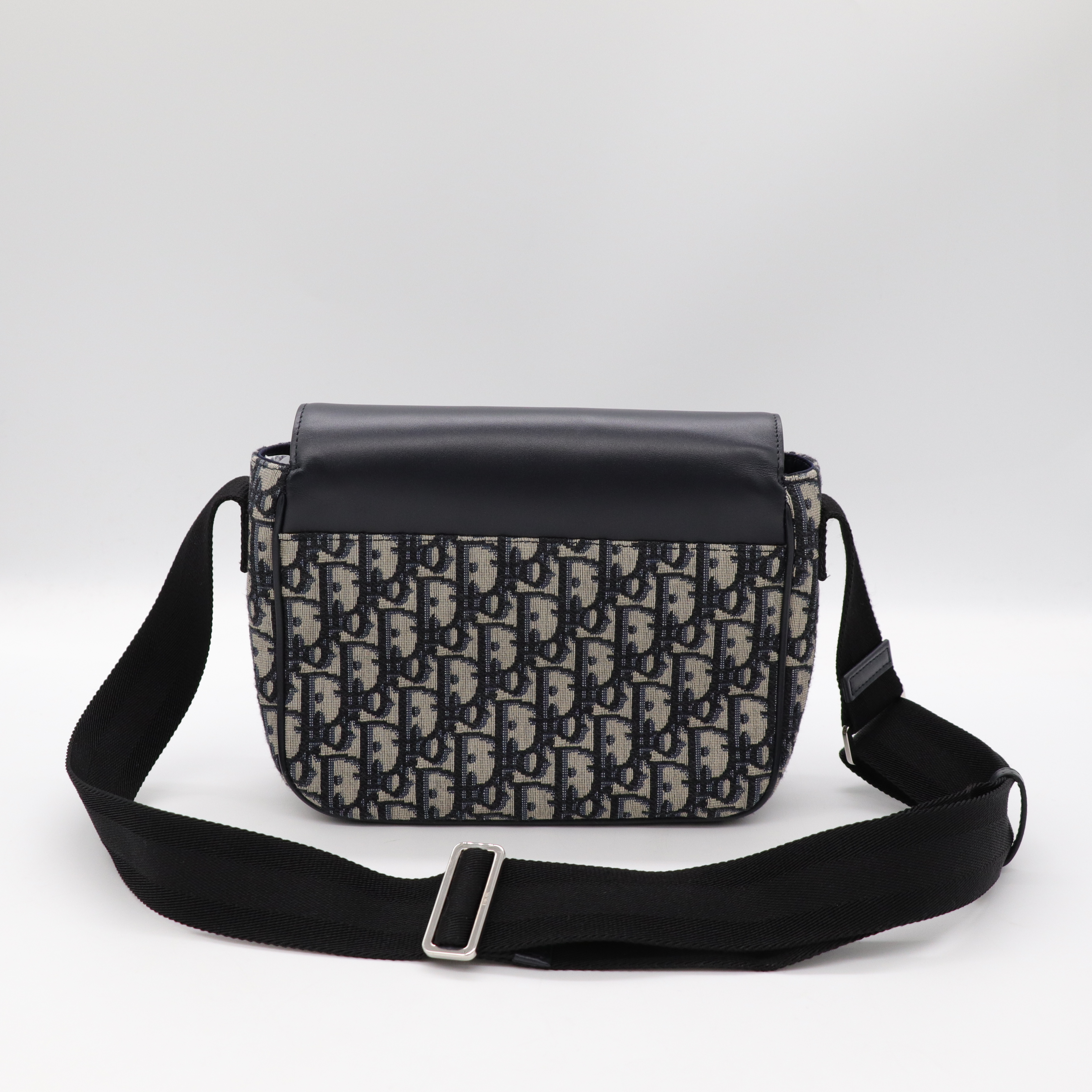 Dior 迪奧 Oblique 印花刺繡 拼牛皮 郵差包 信使包 斜背包-4