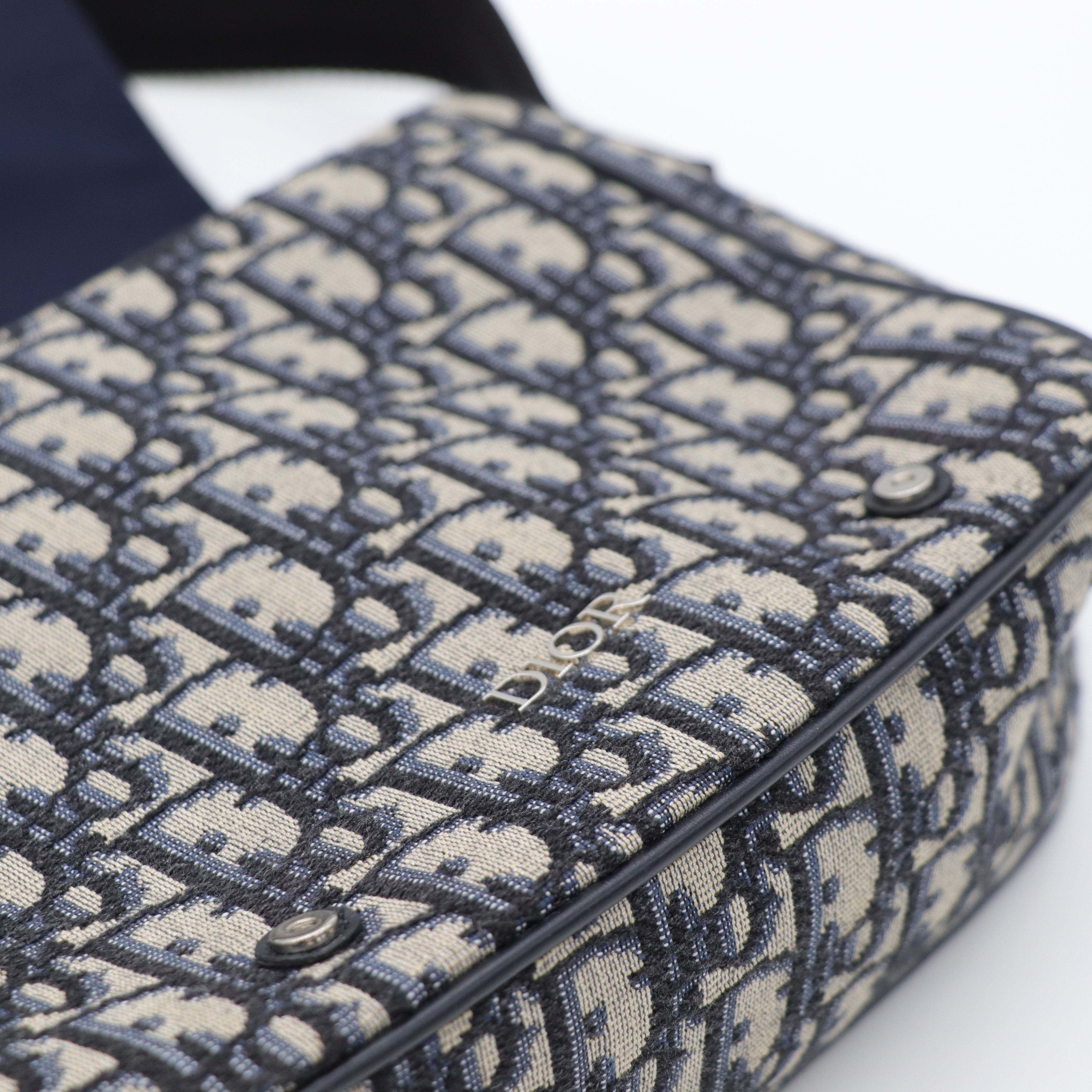 Dior 迪奧 Oblique 印花刺繡 拼牛皮 郵差包 信使包 斜背包-11