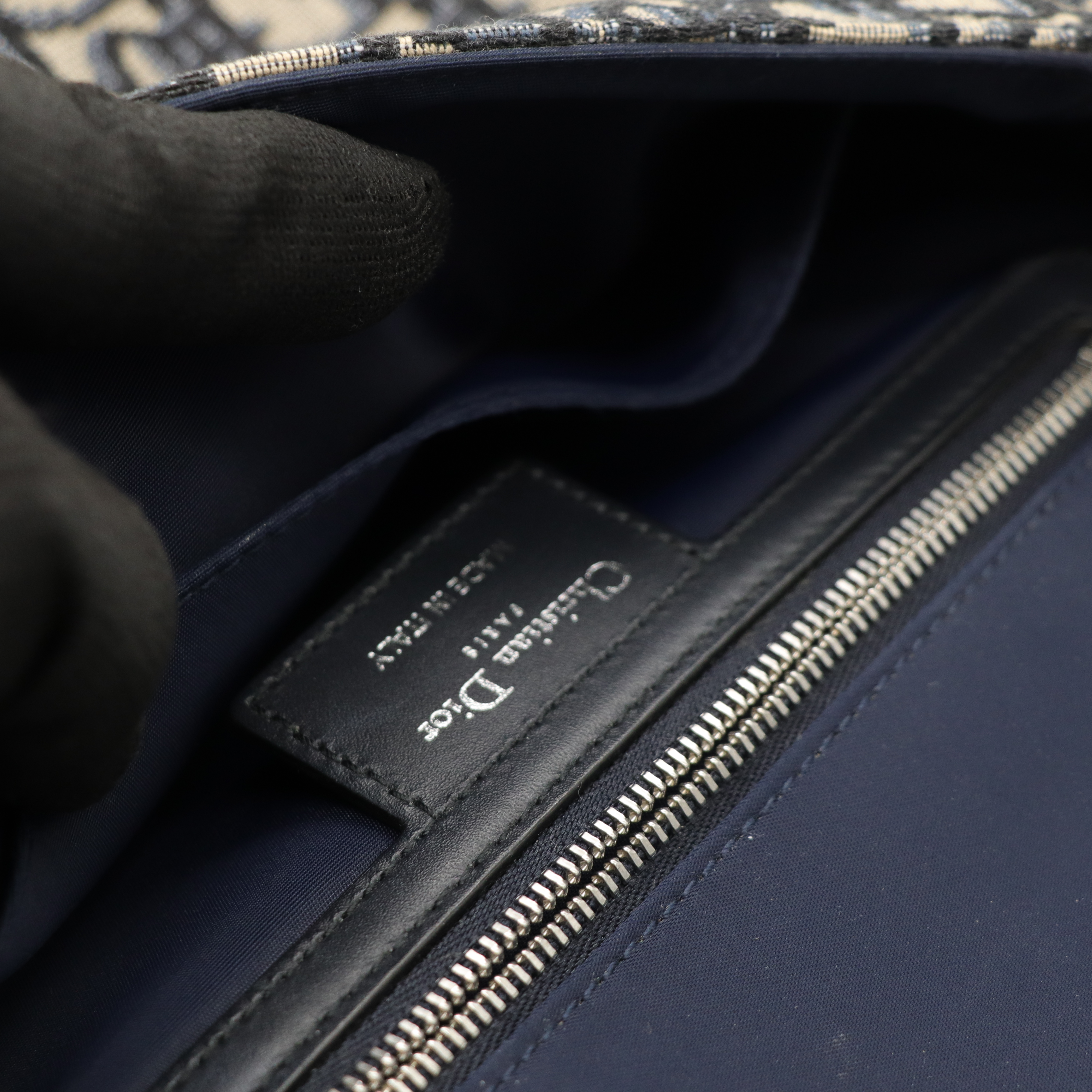 Dior 迪奧 Oblique 印花刺繡 拼牛皮 郵差包 信使包 斜背包-13