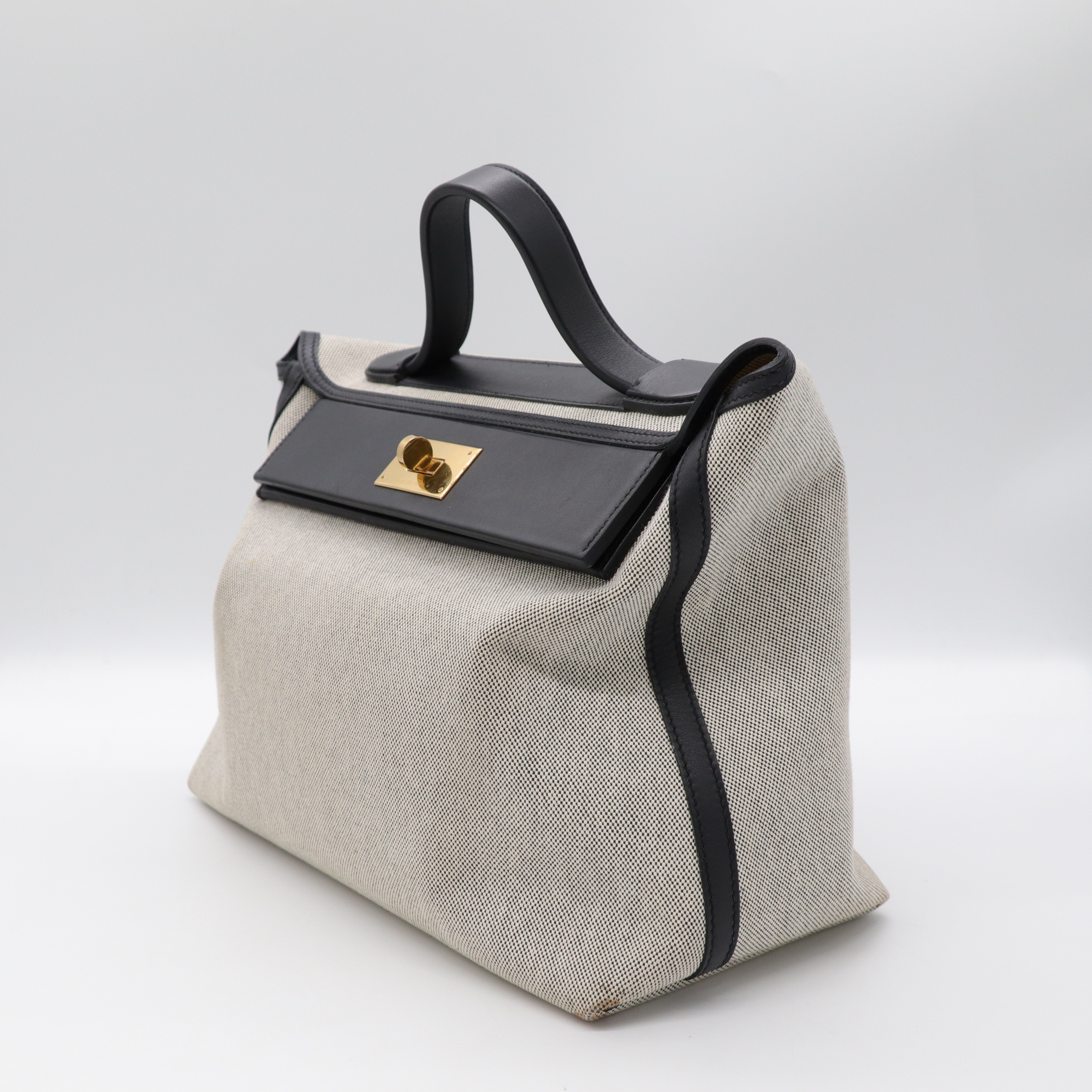 Hermès 愛馬仕 24/24  89黑色 Ecru色 Swift牛皮 Toile H 帆布 金扣 Z刻 2021年-3