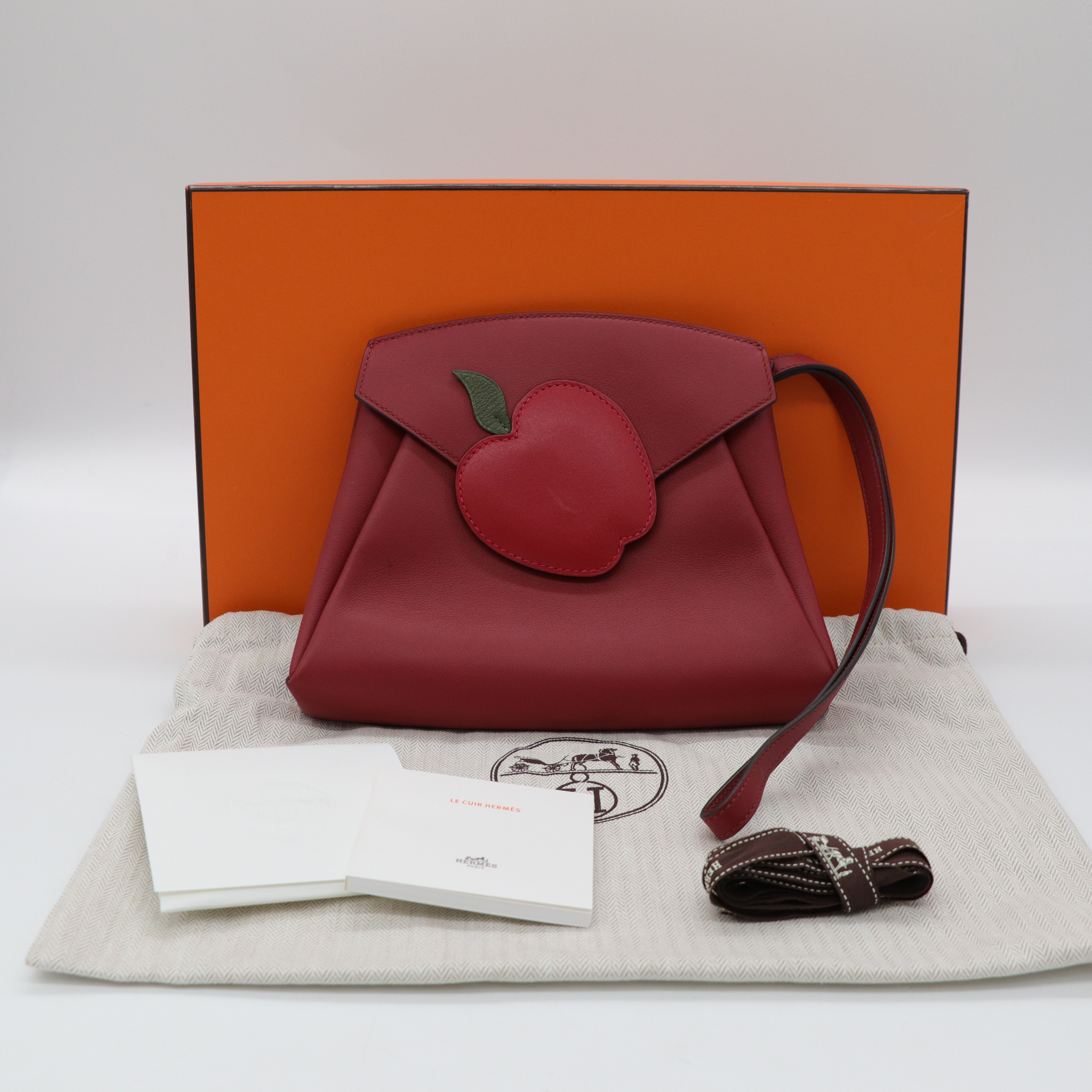 Hermès 愛馬仕 Tutti Frutti 立體 蘋果 Swift Box 牛皮 手提包  X刻-5