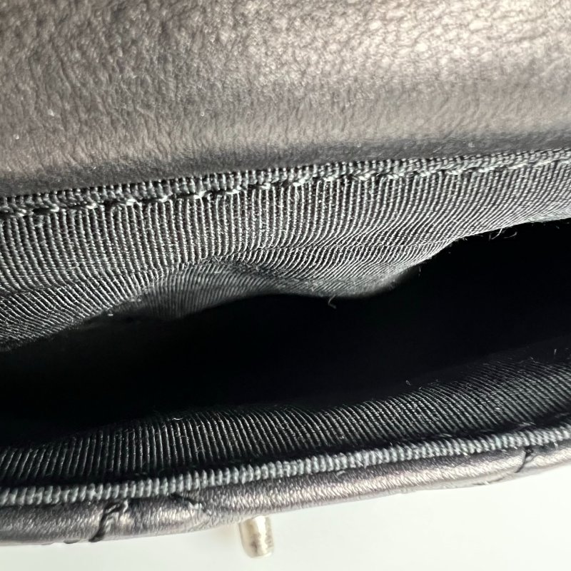 CHANEL 後背包牛皮黑 保卡款21開-8