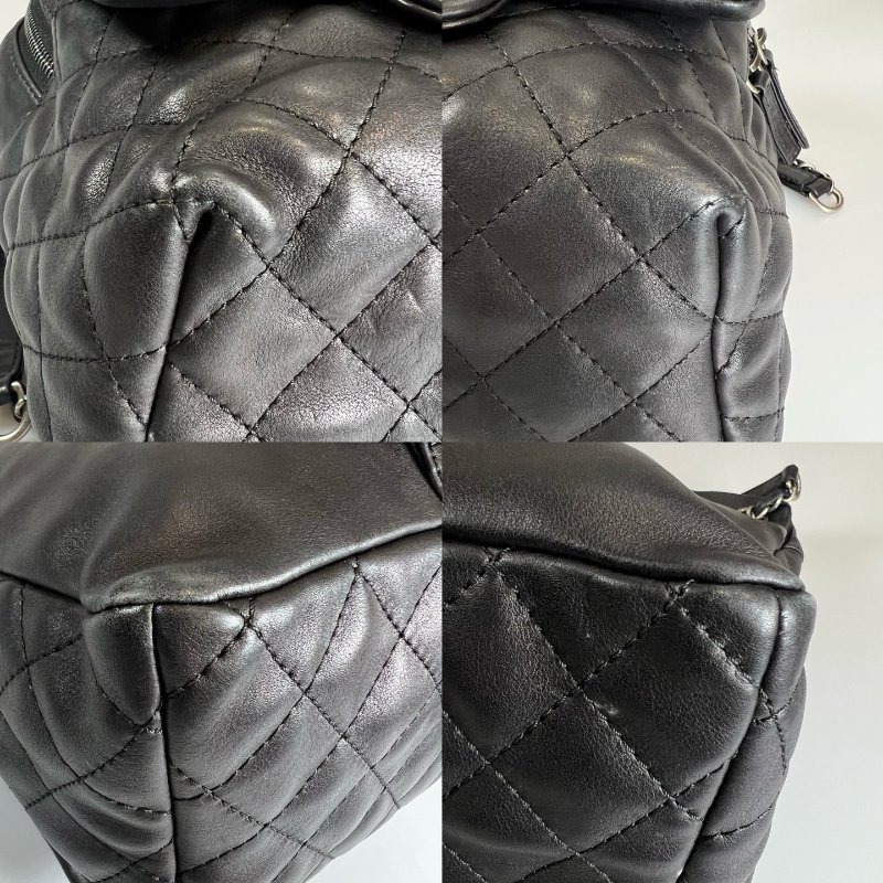 CHANEL 後背包牛皮黑 保卡款21開-15