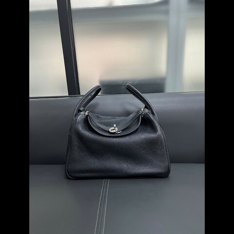 Hermes Lindy30 黑色銀扣